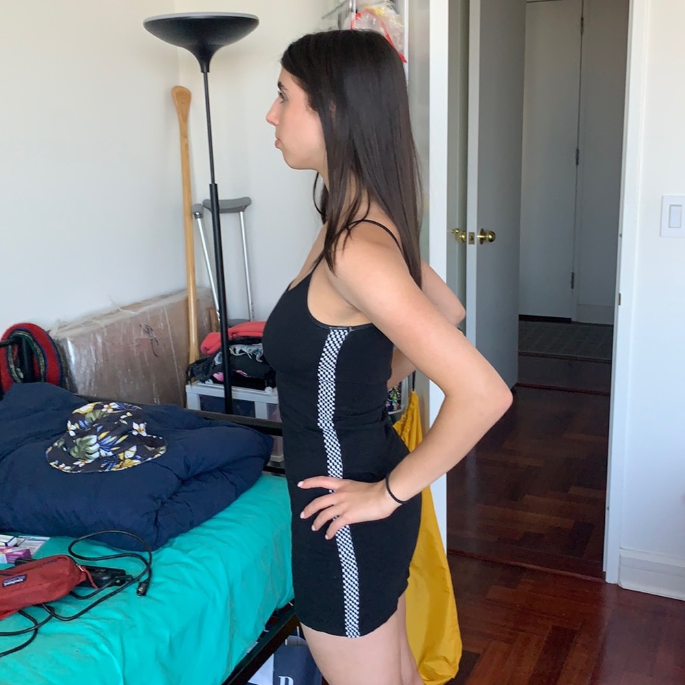 Brandy black slip dress
